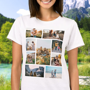 カスタムモダンPhoto Collageファミパーソナライズされたリ Tシャツ