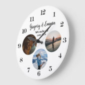 カスタムモダンPhoto Collage自分の時間を作る ラージ壁時計 (傾斜)