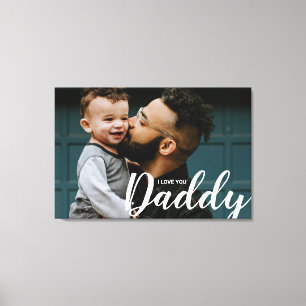 カスタムモダンPhoto I Love You Daddy キャンバスプリント