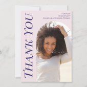 カスタムモダンPink Graduation 2025 Arch Photo サンキューカード (正面)