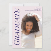 カスタムモダンPink Graduation 2025 Arch Photo 案内状 (正面)