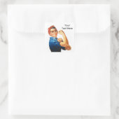 カスタムモダンRosie the Riveter スクエアシール (バッグ)