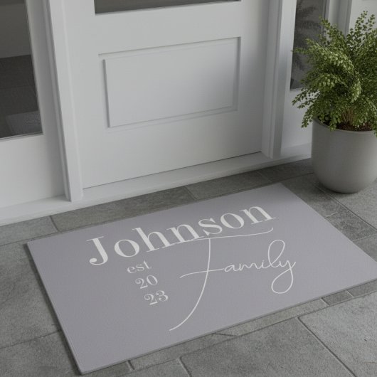カスタムモダンScriptファミリ名 ドアマット
