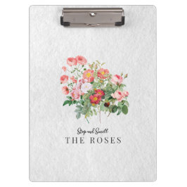 カスタムモダンScript Waterカラーフローラバラ クリップボード