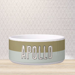 カスタムモダンTwo Tone Pet Name ボウル