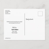 カスタムモダンVertical Photo Graduationありがとう 案内ポストカード (裏面)