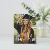 カスタムモダンVertical Photo Graduationありがとう 案内ポストカード (スタンド正面)