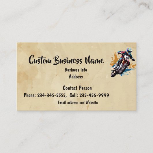 カスタムモトクロスバイクサイクリング 名刺 (正面)