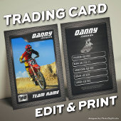 カスタムモトクロス取引カード、ダートバイクギフトカード コーリングカード