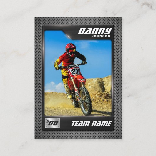 カスタムモトクロス取引カード、ダートバイクギフトカード コーリングカード (正面)
