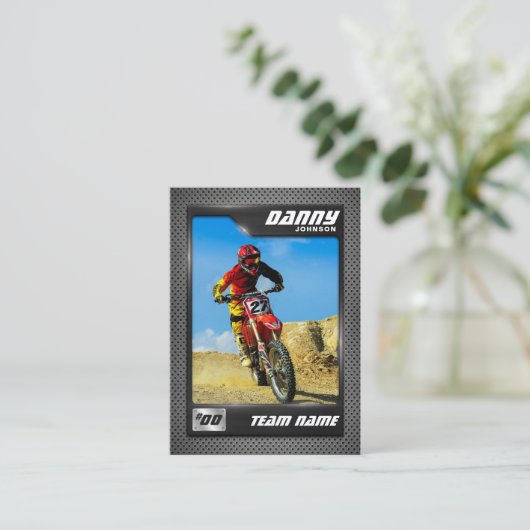 カスタムモトクロス取引カード、ダートバイクギフトカード コーリングカード (スタンド正面)