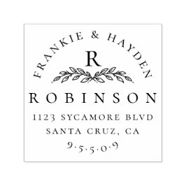 カスタムモノグエレガントラム |の結婚差出人住所 セルフインキングスタンプ