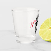 カスタムモノグパーソナライズされたラム糖スカル ショットグラス (左)