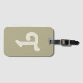 カスタムモノグモノグラムのラムイニシャルはっきりした ラゲッジタグ (正面横)