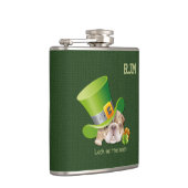 カスタムモノグラおもしろいムブルドッグ贈り物 フラスク (右)