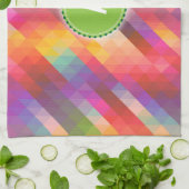 カスタムモノグラカラフルムパターン(の模様が)ある抽象芸術 キッチンタオル (折り畳み)