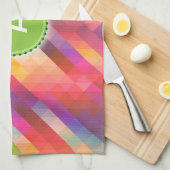 カスタムモノグラカラフルムパターン(の模様が)ある抽象芸術 キッチンタオル (四つ折り)
