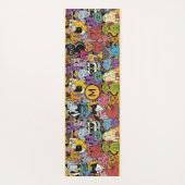 カスタムモノグラムおもしろいキャッツイラストレーション ヨガマット (裏面)