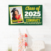 カスタムモノグラムと写真卒業バナー 横断幕 (インサイチュ)