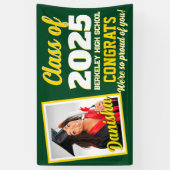 カスタムモノグラムと写真卒業バナー 横断幕 (縦)