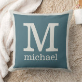 カスタムモノグラムと名前の装飾用クッション クッション (ブランケット)