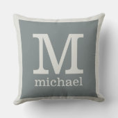 カスタムモノグラムと名前の装飾用クッション クッション (裏面)