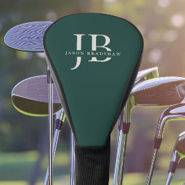 カスタムモノグラムと名前クラシック緑 ゴルフヘッドカバー