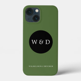 カスタムモノグラムと名前 iPhone 13 MINIケース
