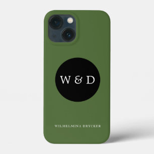 カスタムモノグラムと名前 iPhone 13 MINIケース