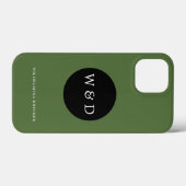 カスタムモノグラムと名前 Case-Mate iPhoneケース (裏面 (横))