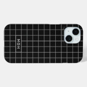 カスタムモノグラムと色の幾何学的パターン Case-Mate iPhoneケース (裏面 (横))