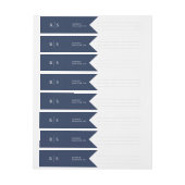 カスタムモノグラムのアドレス ラップアラウンド宛名ラベル (シート)