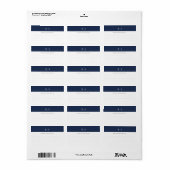 カスタムモノグラムのアドレス ラベル (フルシート)