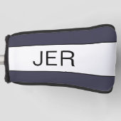 カスタムモノグラムのイニシャルモダンプロスポーツブルー ゴルフヘッドカバー (正面)