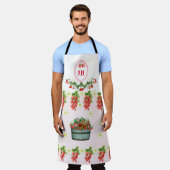 カスタムモノグラムのエプロンパーソナライズされた- エプロン (着用した状態)