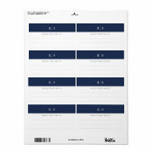 カスタムモノグラムのオーバーサイズアドレス ラベル (フルシート)