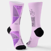 カスタムモノグラムのライフは乗り熱狂する物 ソックス (傾斜あり)