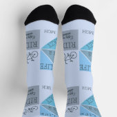 カスタムモノグラムのライフは乗り熱狂する物 ソックス (上部)