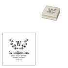 カスタムモノグラムのリースが住所スタンプを返す