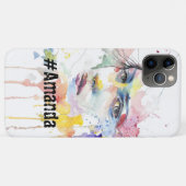 カスタムモノグラムの可愛い絵画グラフィック Case-Mate iPhoneケース (裏面(横))