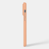 カスタムモノグラムの名前入りクールなパステルピーチカラー iPhoneケース (左側面)