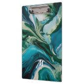 カスタムモノグラムの大理石樹脂 クリップボード (左)