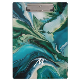 カスタムモノグラムの大理石樹脂 クリップボード