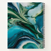 カスタムモノグラムの大理石樹脂 ノートブック (裏面)