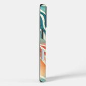 カスタムモノグラムの水の色 Case-Mate iPhoneケース (裏面 / 右)