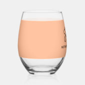 カスタムモノグラムの結婚の母 ステムなしワイングラス (右)