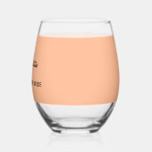 カスタムモノグラムの結婚の母 ステムなしワイングラス (左)