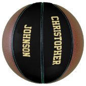 カスタムモノグラムの選手チームクラブスクール名 バスケットボール (縦)