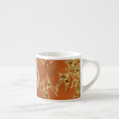 カスタムモノグラムの金ゴールド エスプレッソカップ (右)