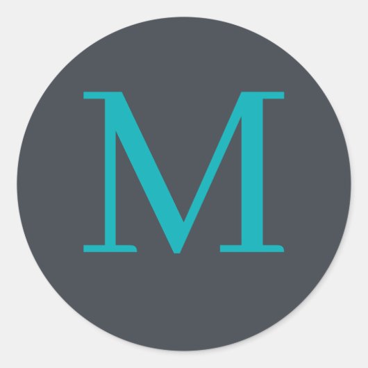 カスタムモノグラムの ラウンドシール (正面)